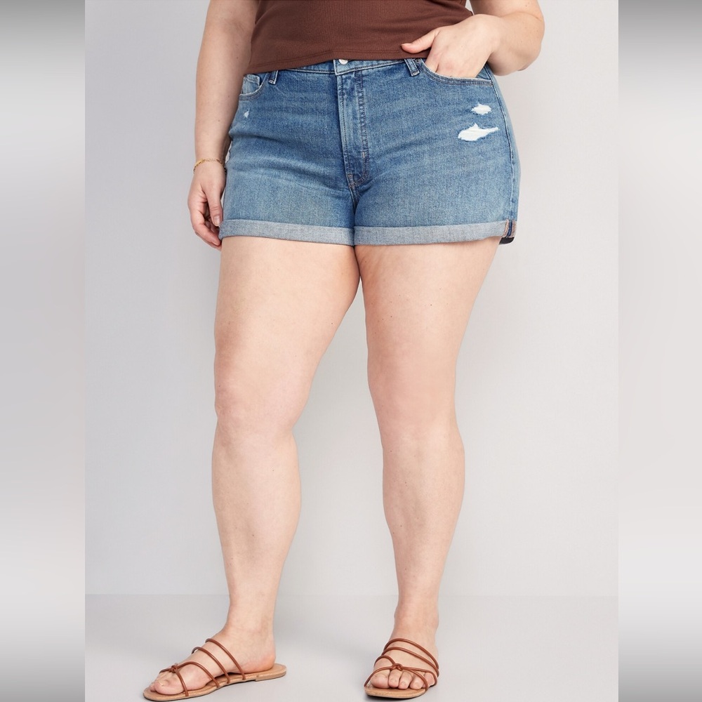 Old navy curvy OG straight Women's Blue Denim Shorts